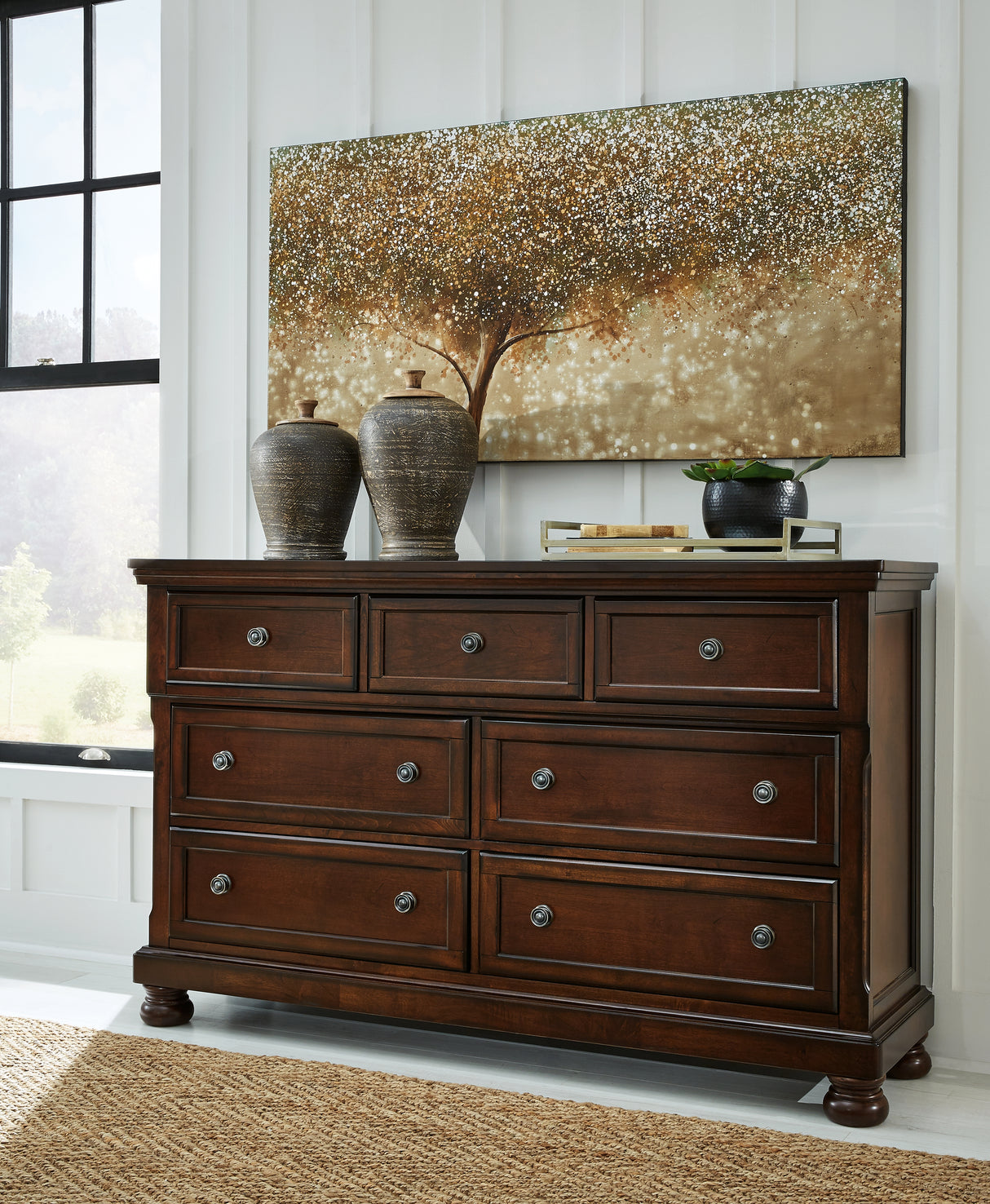 Furniture City Biloxi - Ashley Furniture - Porter Bedroom - Dresser / Rustic Brown - B697-31