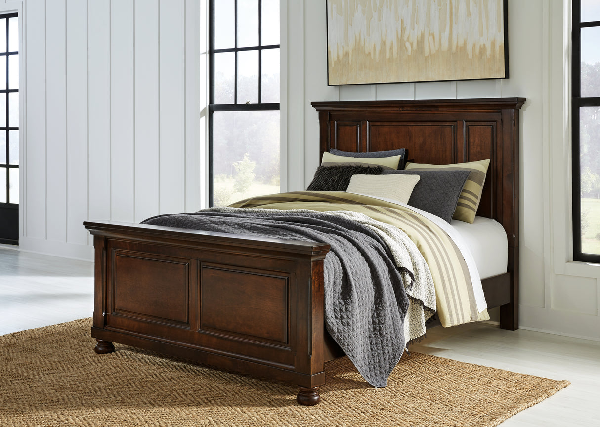 Furniture City Biloxi - Ashley Furniture - Porter Bedroom - Queen Panel Bed / Rustic Brown - B697B2