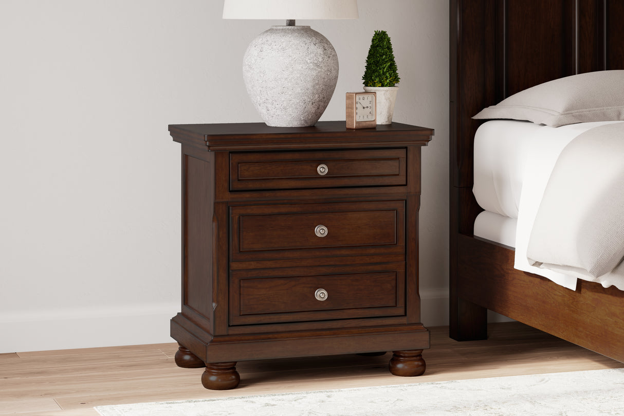 Furniture City Biloxi - Ashley Furniture - Porter Bedroom - Two Drawer Night Stand / Rustic Brown - B697-92