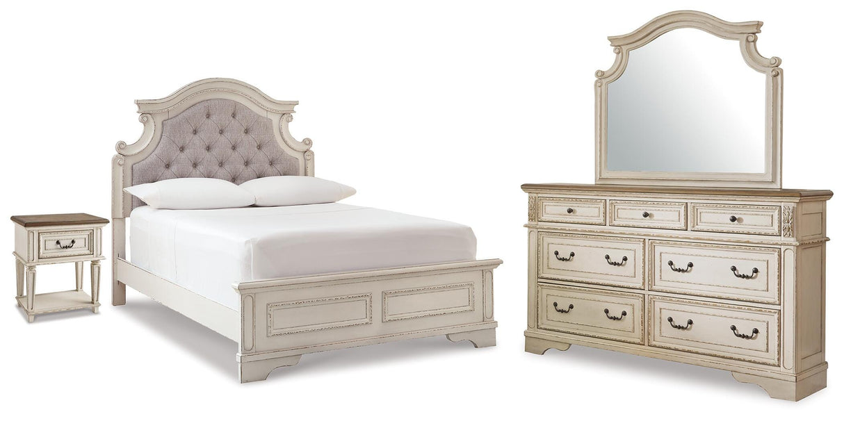 Furniture City Biloxi - Ashley Furniture - Realyn King Panel Bed, Dresser, Mirror and Nightstand - King Panel Bed, Dresser, Mirror and Nightstand - B743B78