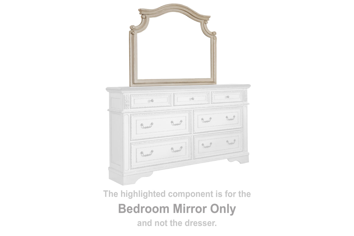 Furniture City Biloxi - Ashley Furniture - Realyn Bedroom - Bedroom Mirror / Chipped White - B743-36