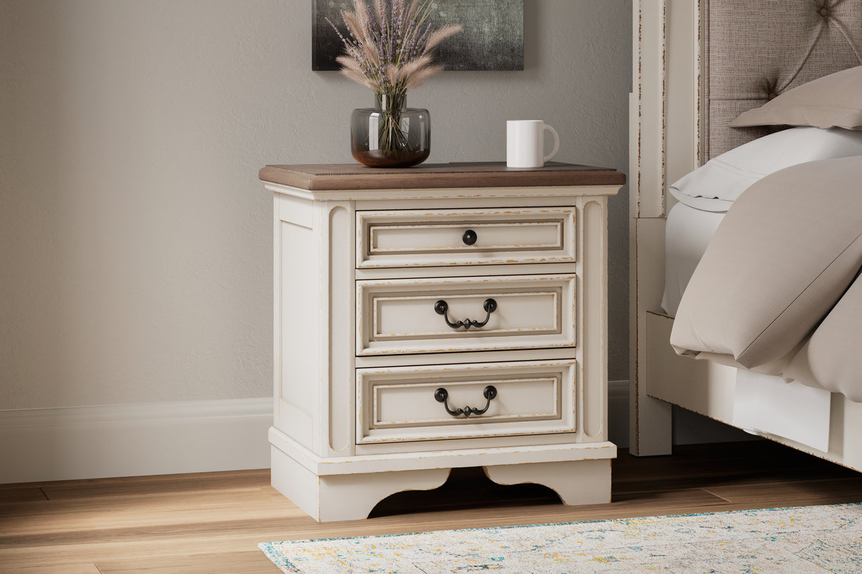 Furniture City Biloxi - Ashley Furniture - Realyn Bedroom - Three Drawer Night Stand / Two-tone - B743-93