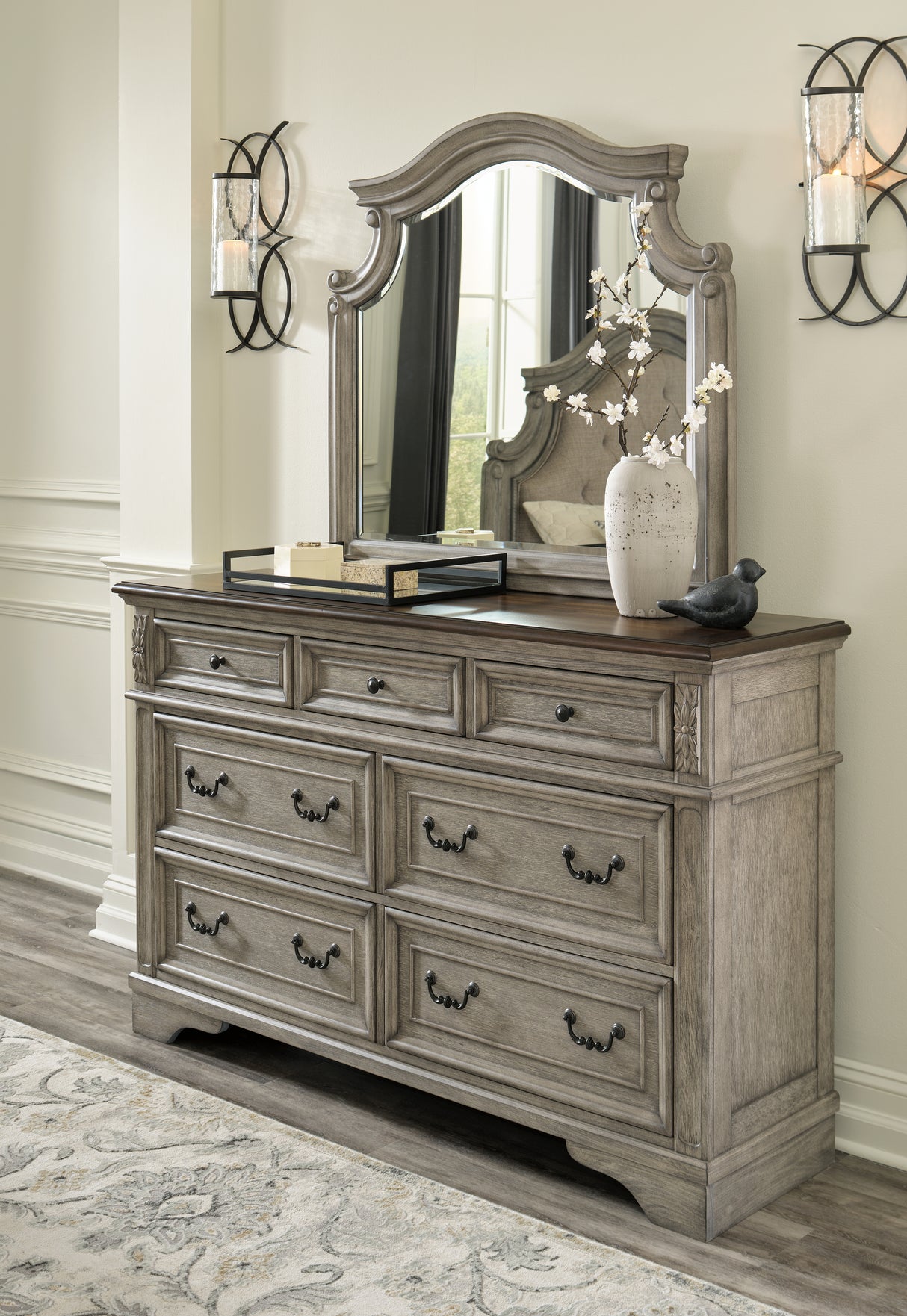 Furniture City Biloxi - Ashley Furniture - Lodenbay Bedroom - California King Panel Bed / Antique Gray - B751B5