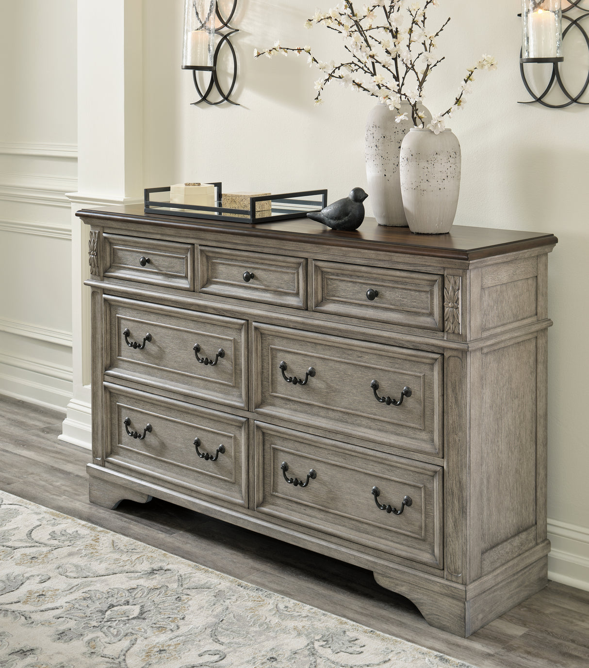 Furniture City Biloxi - Ashley Furniture - Lodenbay Bedroom - Dresser / Antique Gray/Brown - B751-31