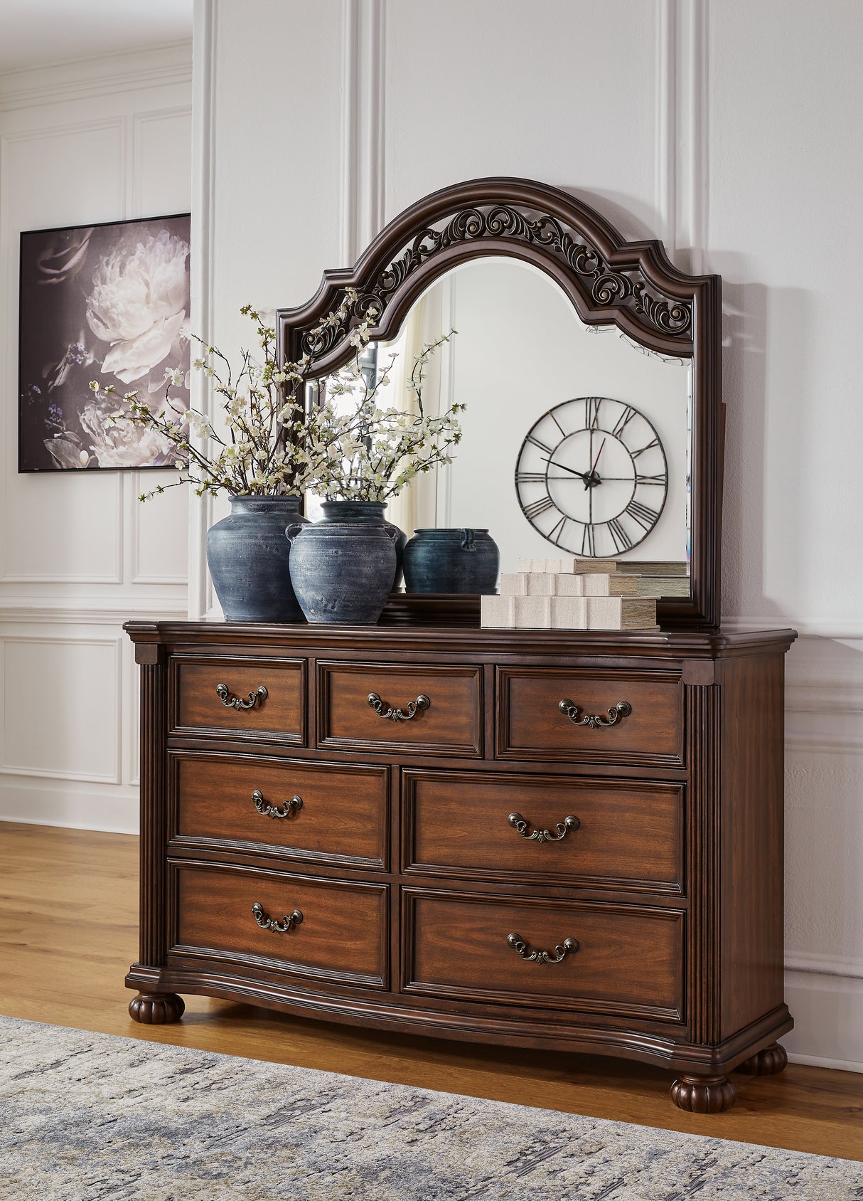 Furniture City Biloxi - Ashley Furniture - Lavinton Bedroom - Dresser and Mirror / Brown - B764B1
