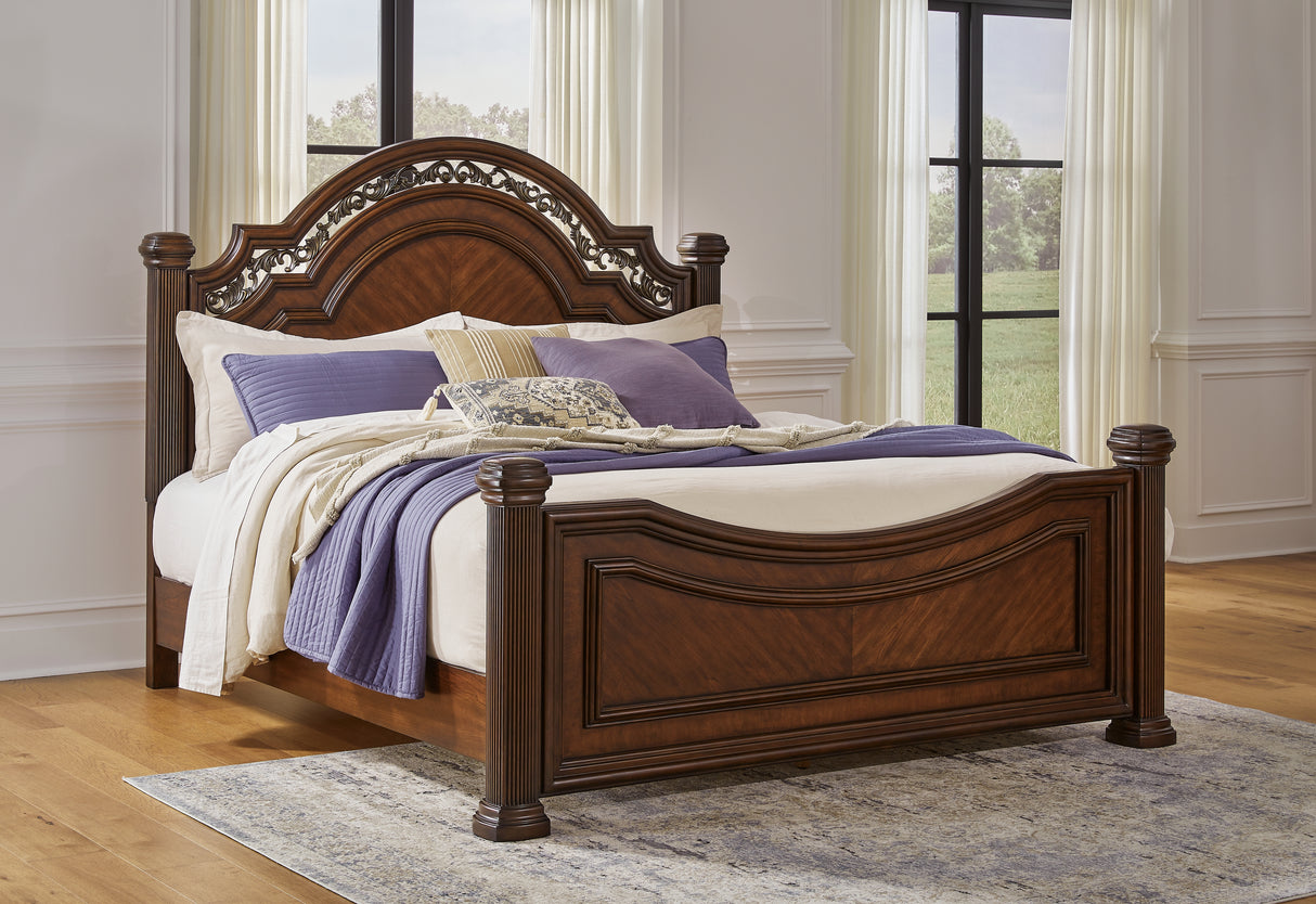 Furniture City Biloxi - Ashley Furniture - Lavinton Bedroom - California King Poster Bed / Brown - B764B10