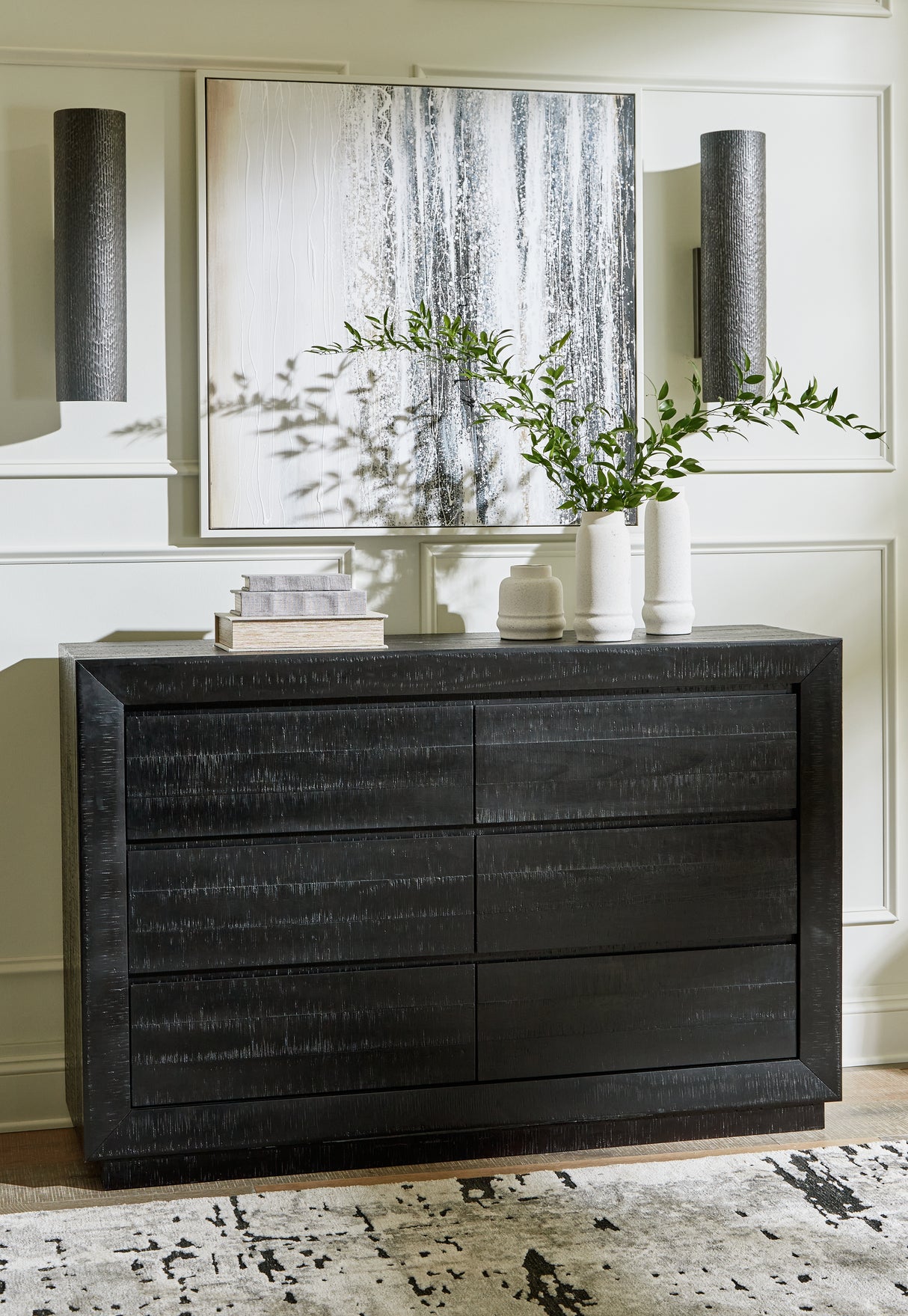 Furniture City Biloxi - Ashley Furniture - Londer Bedroom - Dresser / Black - B768-31
