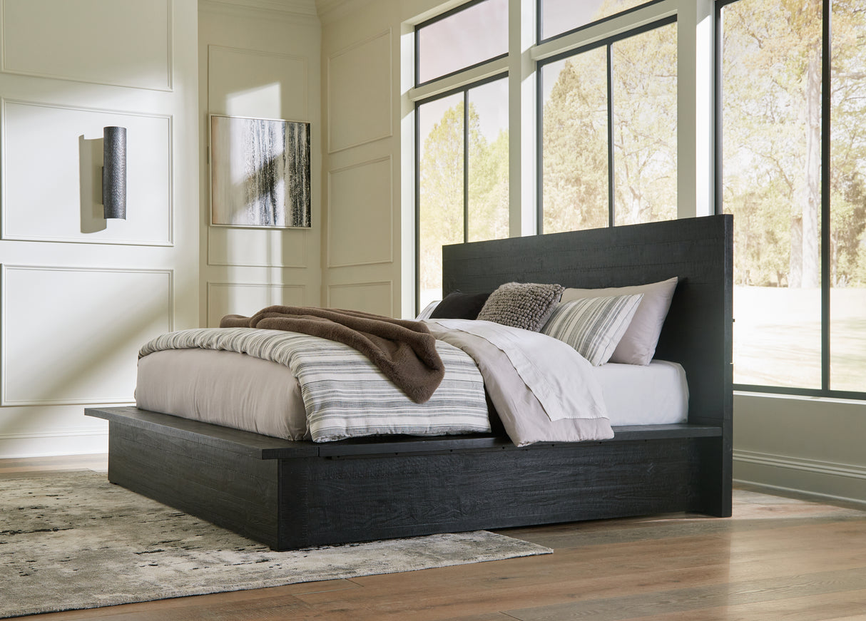 Furniture City Biloxi - Ashley Furniture - Londer Bedroom - California King Panel Bed / Black - B768B5