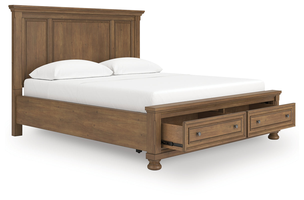Furniture City Biloxi - Ashley Furniture - Feddinger Bedroom - California King Panel Storage Bed / Medium Brown - PCB779B13