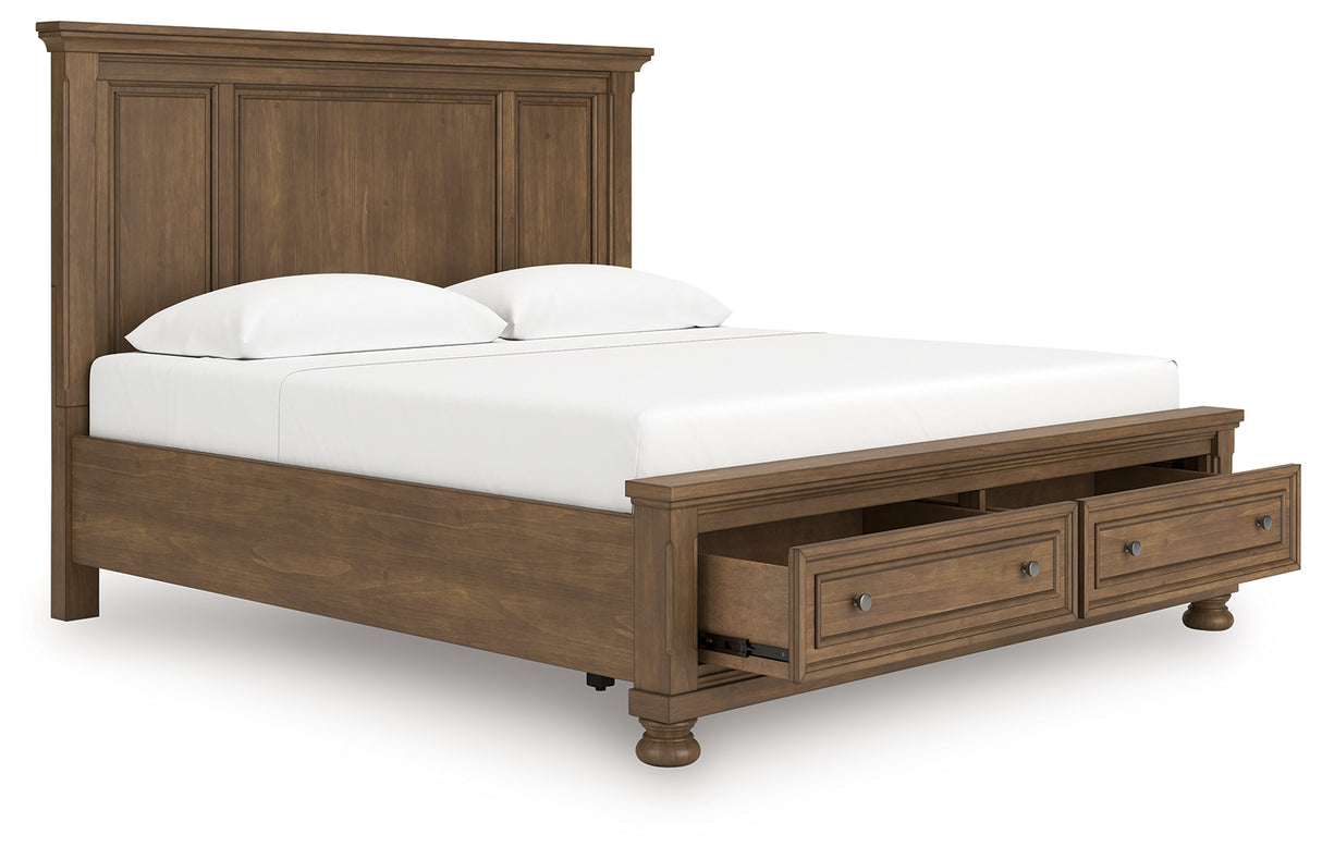 Furniture City Biloxi - Ashley Furniture - Feddinger Bedroom - King Panel Storage Bed / Medium Brown - PCB779B12