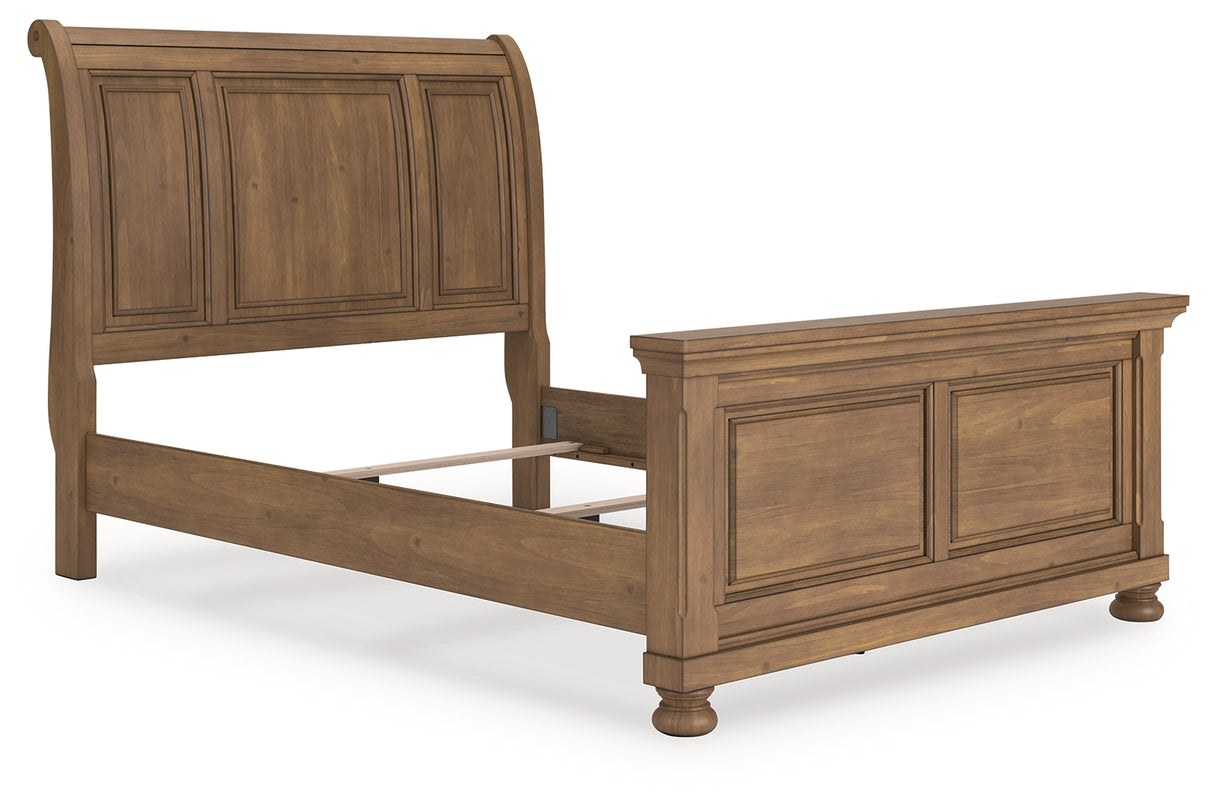 Furniture City Biloxi - Ashley Furniture - Feddinger Bedroom - Queen Sleigh Bed / Medium Brown - PCB779B14