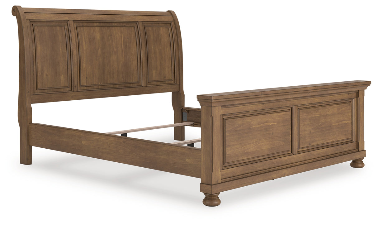 Furniture City Biloxi - Ashley Furniture - Feddinger Bedroom - California King Sleigh Bed / Medium Brown - PCB779B16