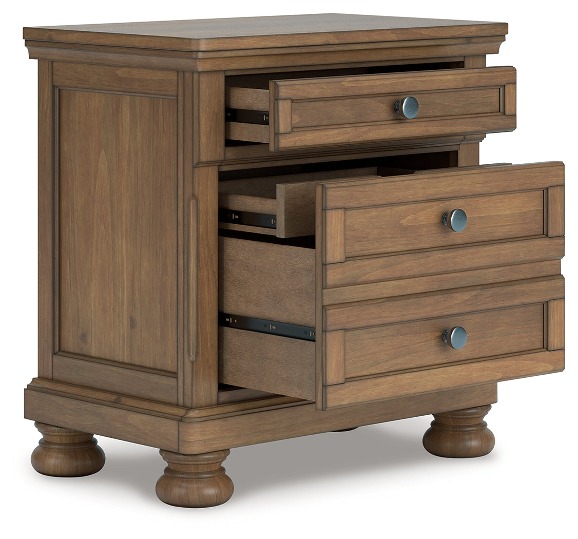 Furniture City Biloxi - Ashley Furniture - Feddinger Bedroom - Two Drawer Night Stand / Medium Brown - PCB779-92