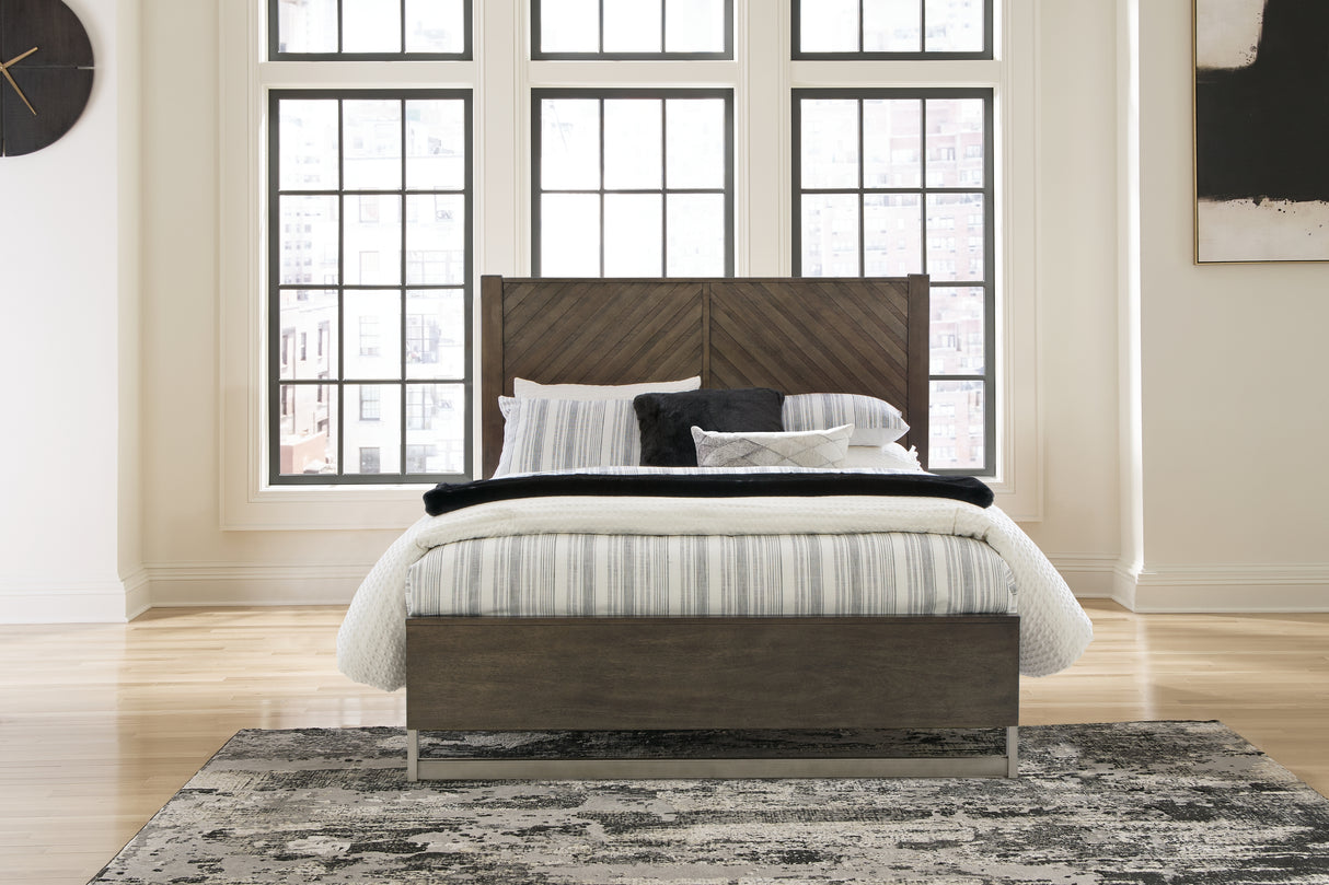 Furniture City Biloxi - Ashley Furniture - Arkenton Bedroom - Queen Panel Bed / Grayish Brown - B786B2