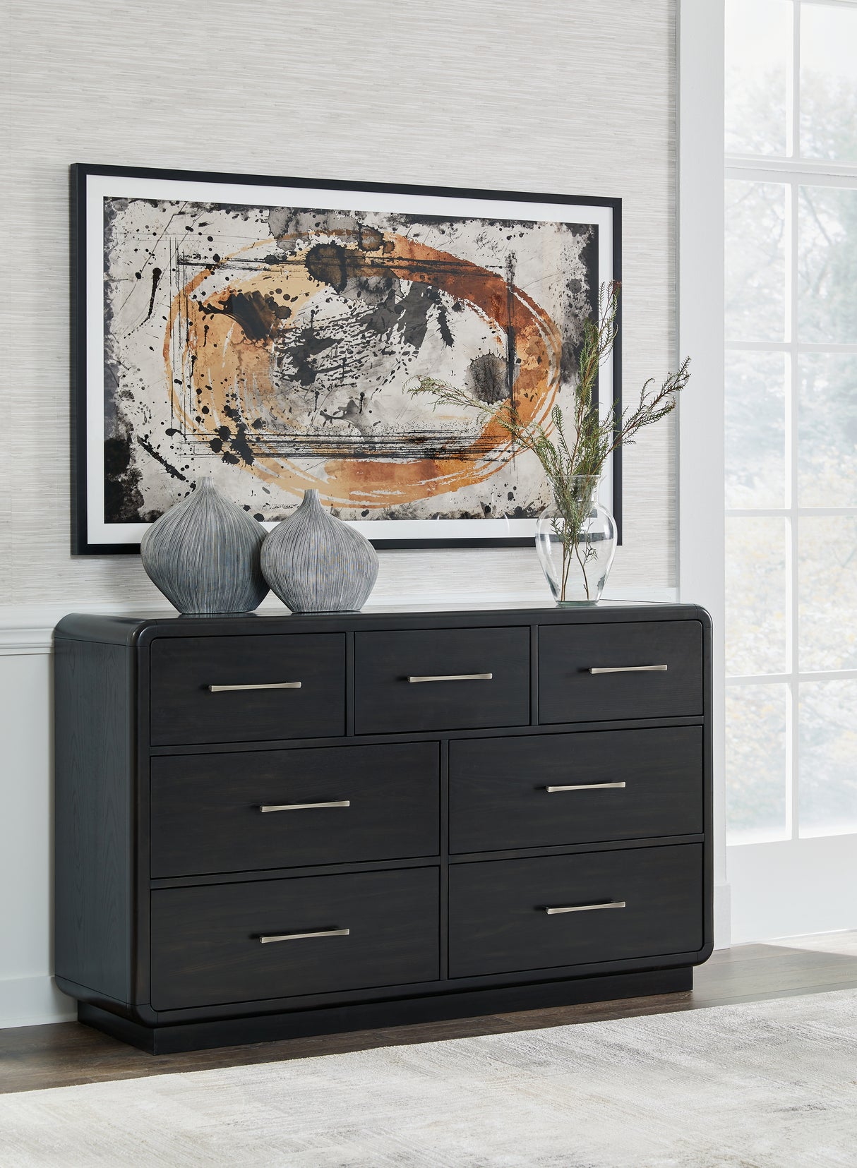 Furniture City Biloxi - Ashley Furniture - Rowanbeck Bedroom - Dresser / Black - B821-31