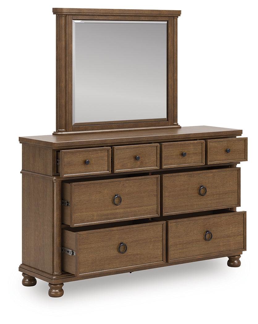 Furniture City Biloxi - Ashley Furniture - Rowlenstown Bedroom - Dresser and Mirror / Brown - PCB824B1