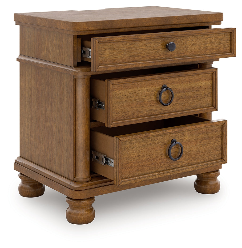Furniture City Biloxi - Ashley Furniture - Rowlenstown Bedroom - Three Drawer Night Stand / Brown - PCB824-93