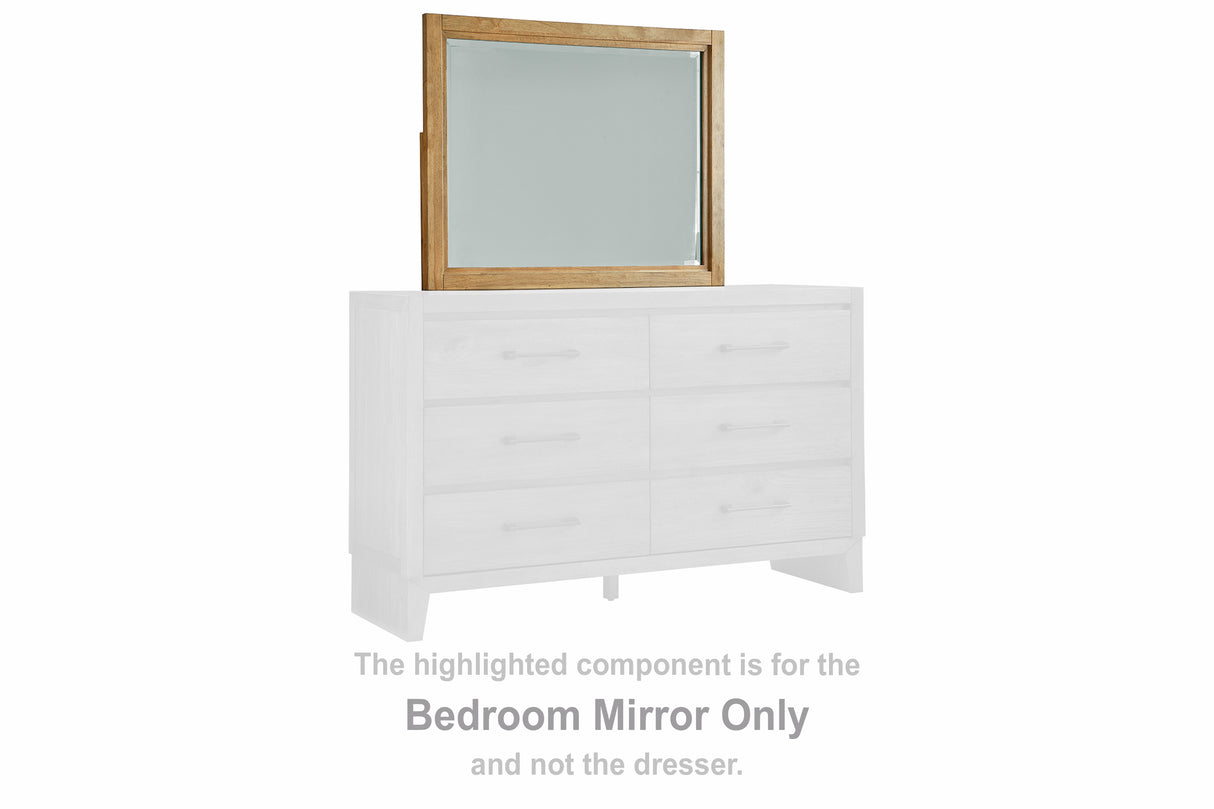 Furniture City Biloxi - Ashley Furniture - Sherbana Bedroom - Bedroom Mirror / Light Brown - B833-36