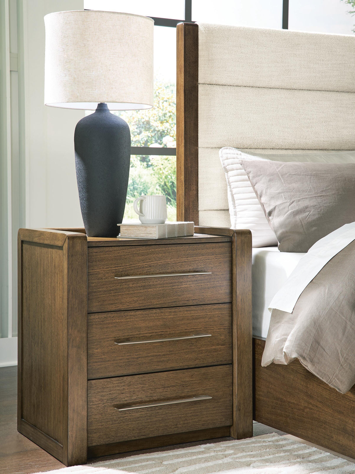Furniture City Biloxi - Ashley Furniture - Marxmore Bedroom - Three Drawer Night Stand / Brown - B863-93