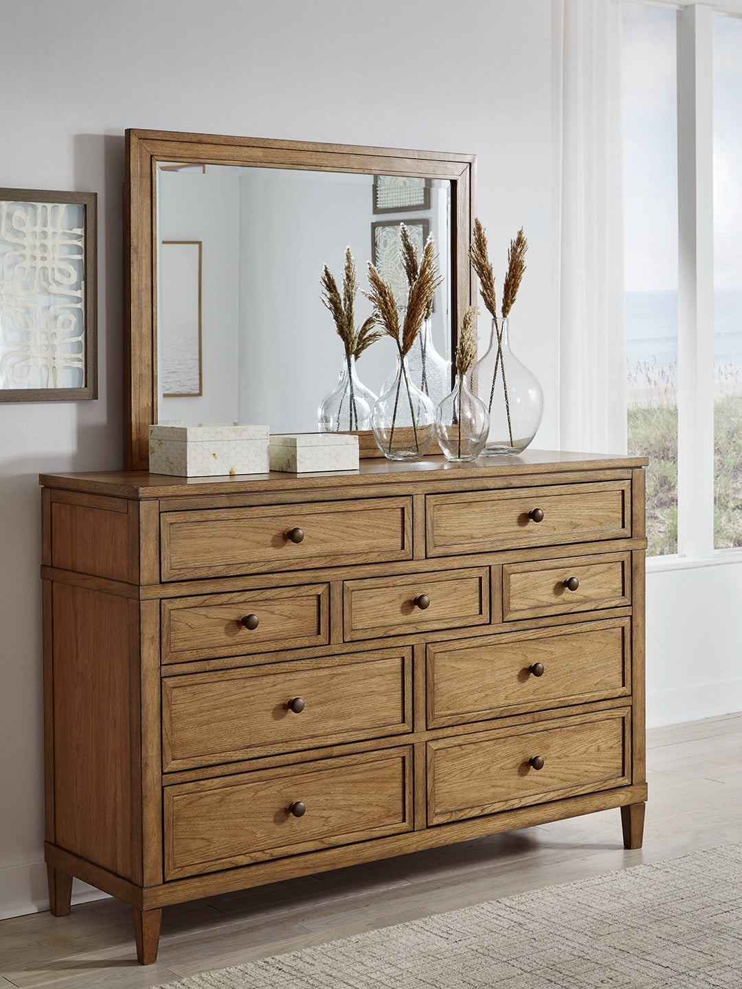 Furniture City Biloxi - Ashley Furniture - Sharlance Bedroom - Dresser and Mirror / Brown - B895B1