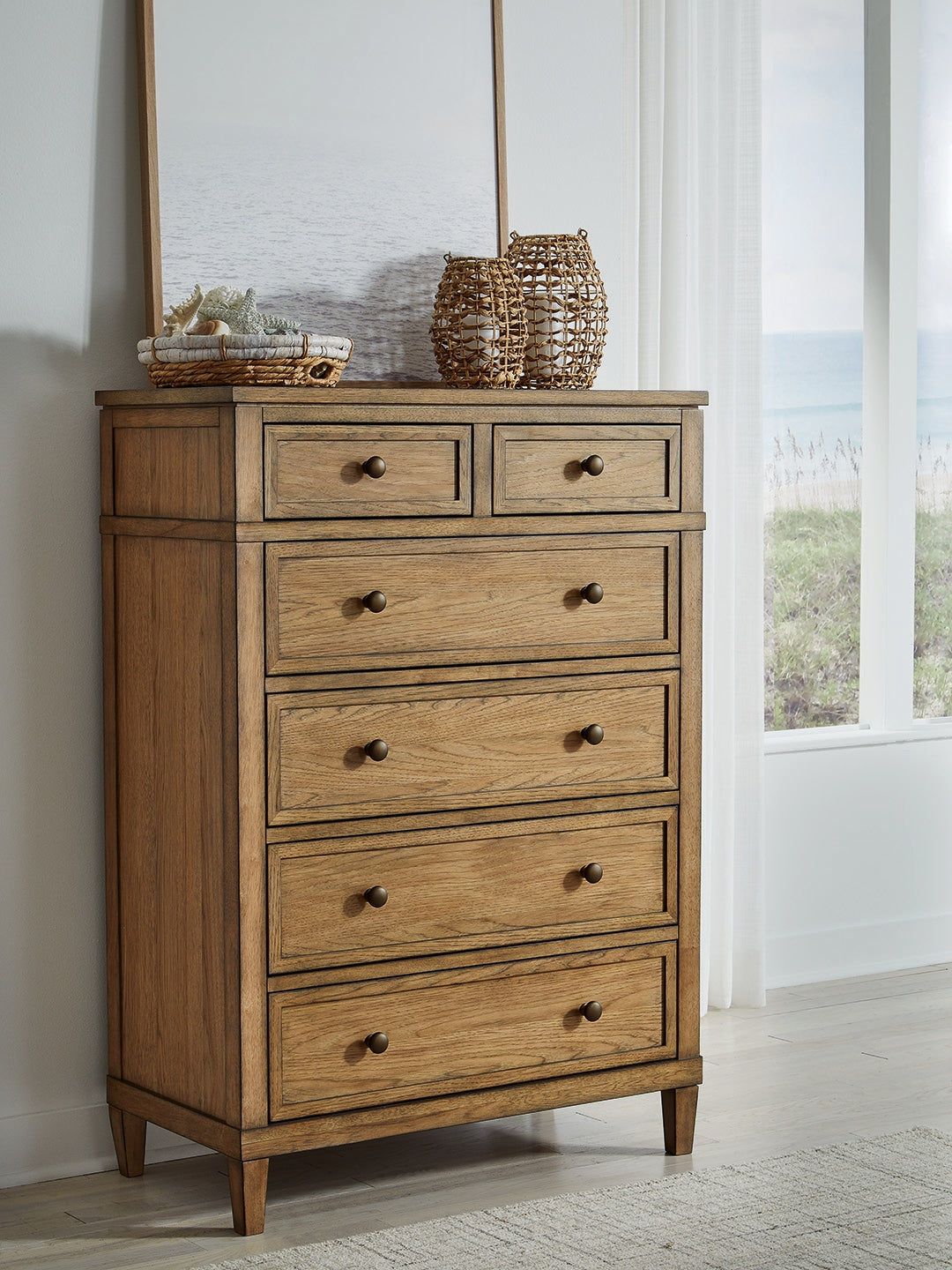 Furniture City Biloxi - Ashley Furniture - Sharlance Bedroom - Six Drawer Chest / Brown - B895-46