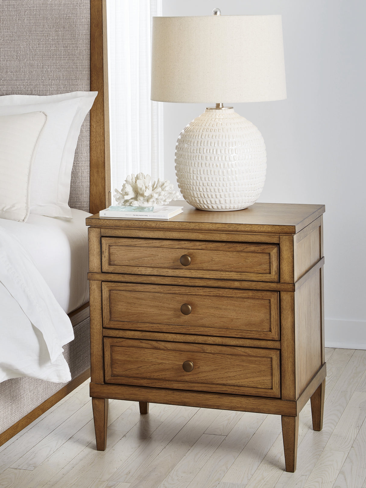 Furniture City Biloxi - Ashley Furniture - Sharlance Bedroom - Three Drawer Night Stand / Brown - B895-93