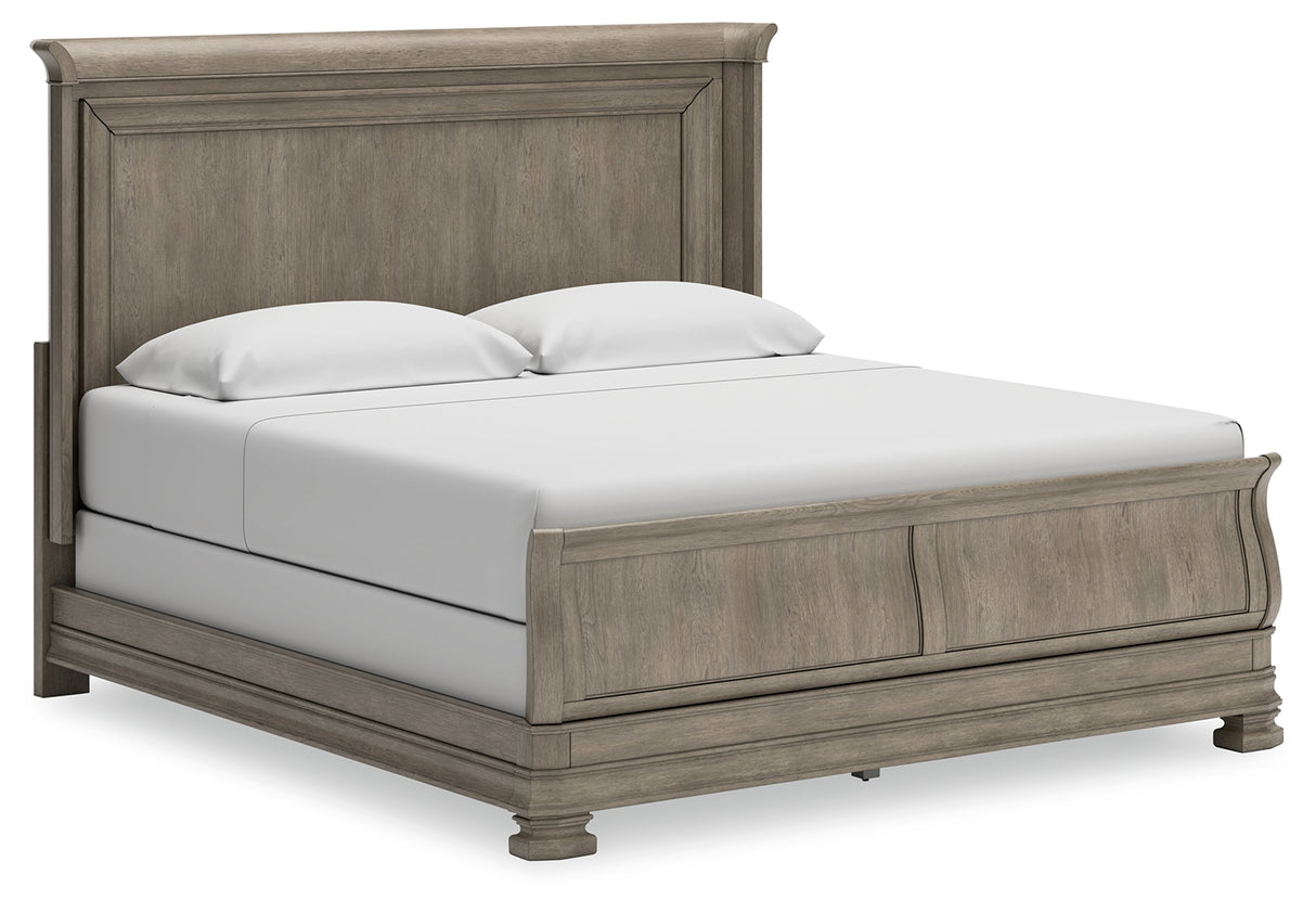 Furniture City Biloxi - Ashley Furniture - Lexorne Bedroom - California King Sleigh Bed / Gray - B924B5