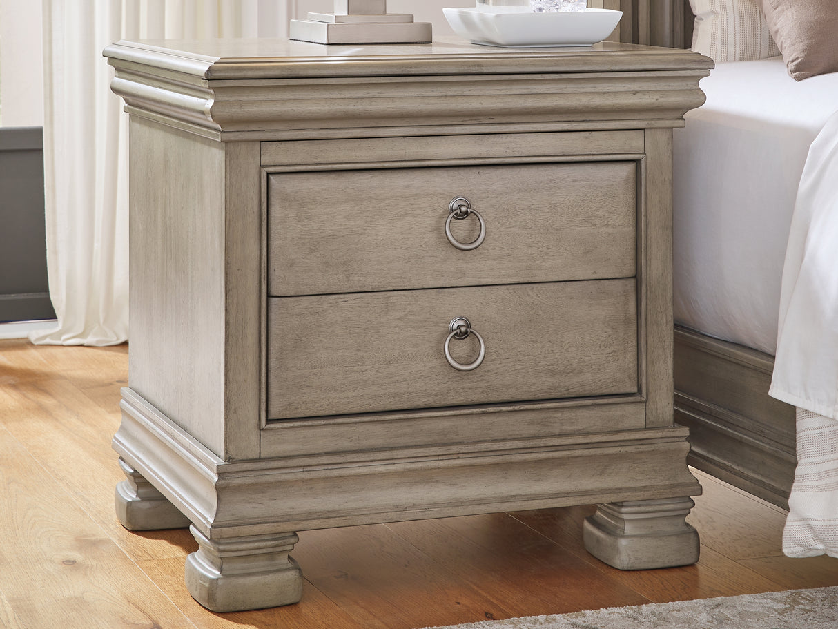 Furniture City Biloxi - Ashley Furniture - Lexorne Bedroom - Three Drawer Night Stand / Gray - B924-93