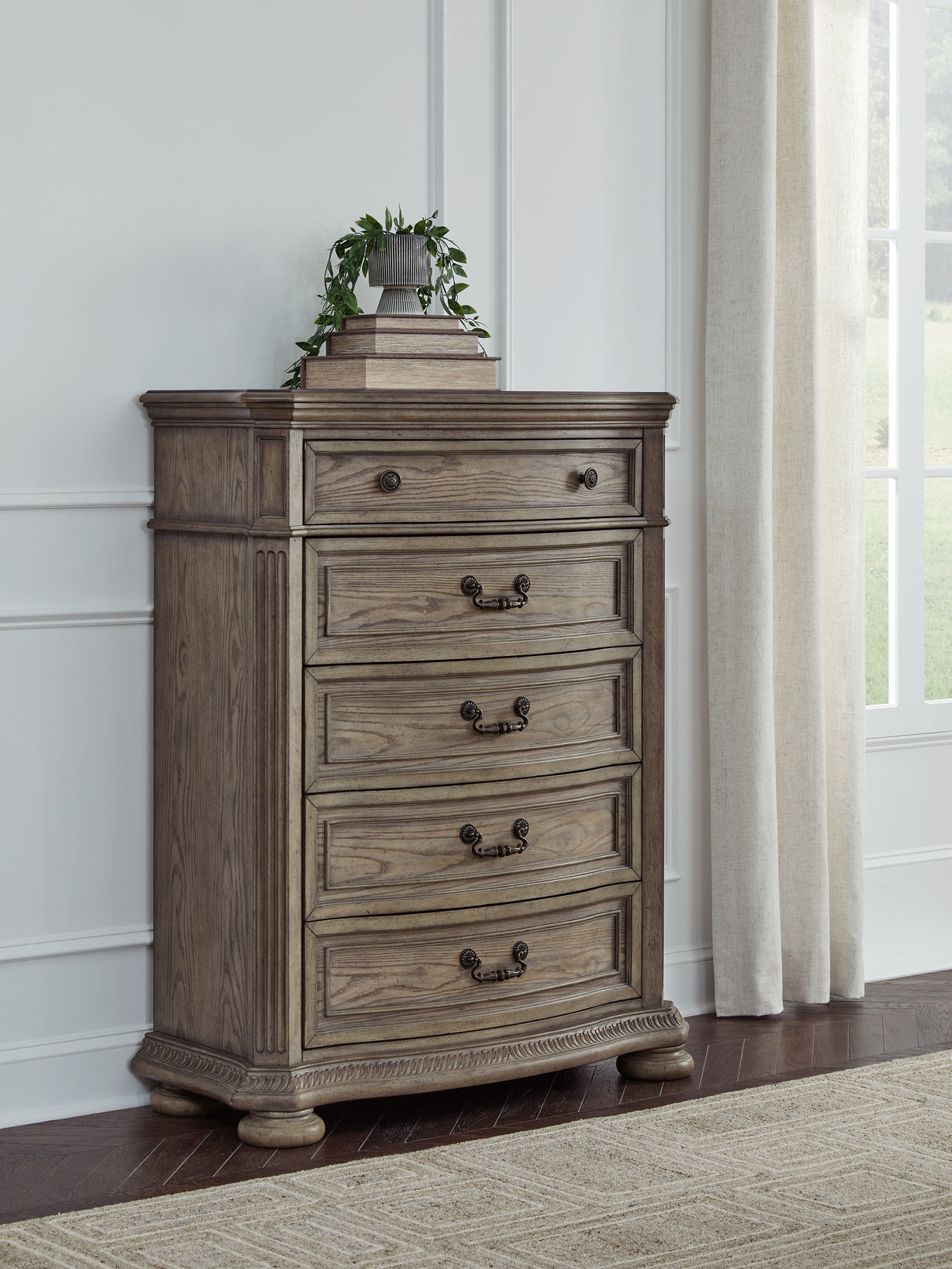 Furniture City Biloxi - Ashley Furniture - Ardenfield Bedroom - Five Drawer Chest / Light Brown - B944-46