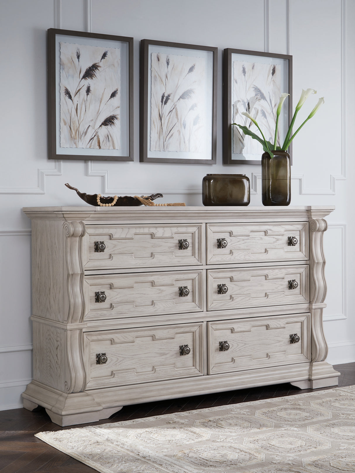 Furniture City Biloxi - Ashley Furniture - Bruchandi Bedroom - Dresser / Antique White - PCB948-31