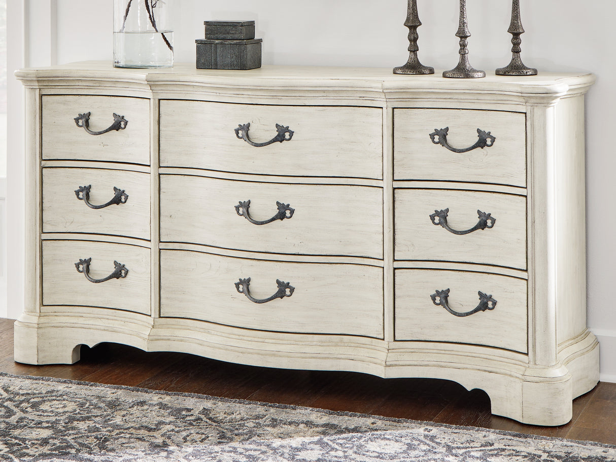 Furniture City Biloxi - Ashley Furniture - Arlendyne Bedroom - Dresser / Antique White - B980-31