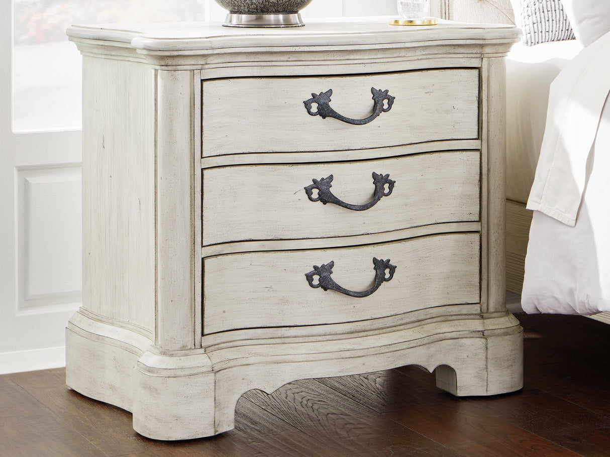 Furniture City Biloxi - Ashley Furniture - Arlendyne Bedroom - Three Drawer Night Stand / Antique White - B980-93