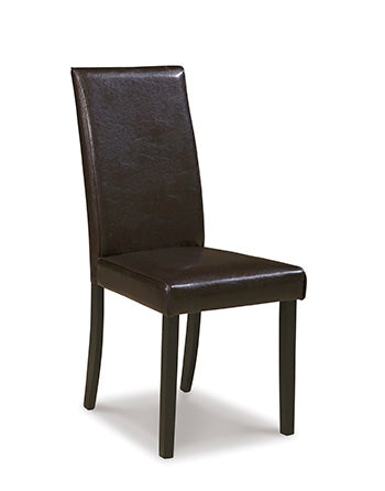 Furniture City Biloxi - Ashley Furniture - Kimonte Dining Room - Dining Chair (Set of 2) / Dark Brown - D250-02X2