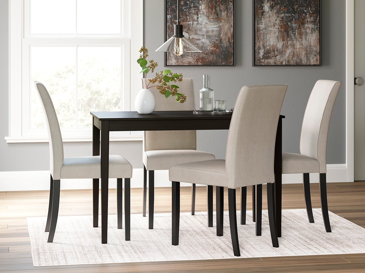 Furniture City Biloxi - Ashley Furniture - Kimonte Dining Room - Dining Chair (Set of 2) / Dark Brown - D250-02X2