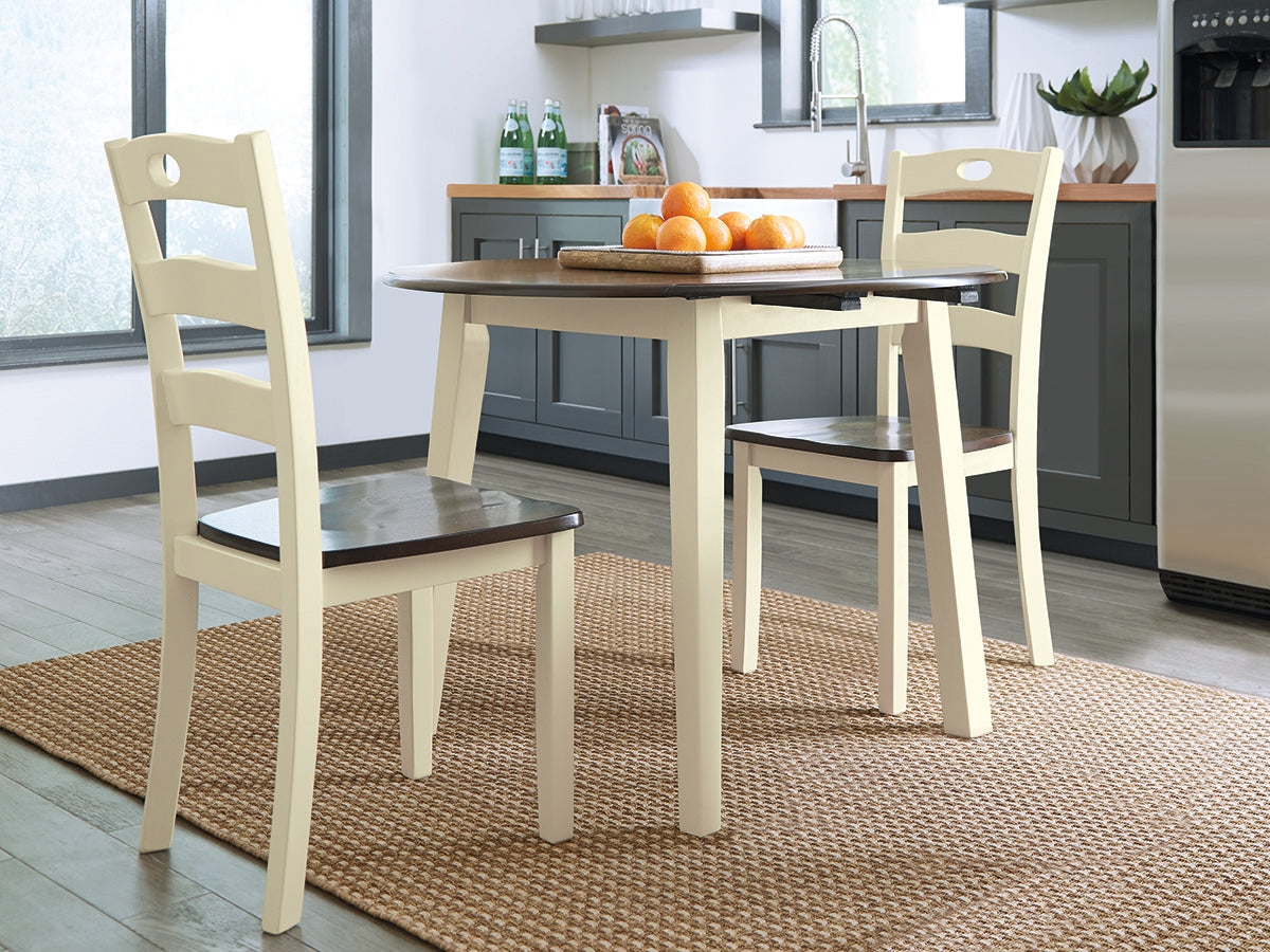 Furniture City Biloxi - Ashley Furniture - Woodanville Dining Room - Dining Chair (Set of 2) / Cream/Brown - D335-01X2