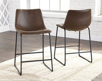 Furniture City Biloxi - Ashley Furniture - Centiar Dining Room - Counter Height Bar Stool (Set of 2) / Brown - D372-124X2