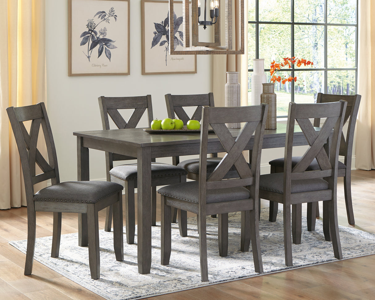 Furniture City Biloxi - Ashley Furniture - Caitbrook Dining Room - RECT DRM Table Set (7/CN) / Gray - D388-425