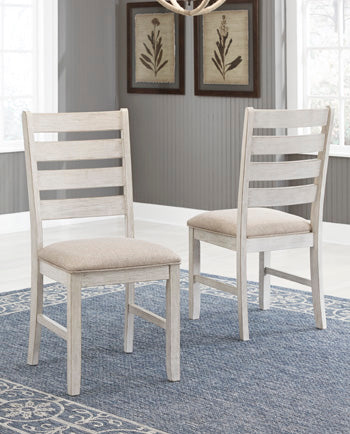 Furniture City Biloxi - Ashley Furniture - Skempton Dining Room - Dining Chair (Set of 2) / White/Light Brown - D394-01X2