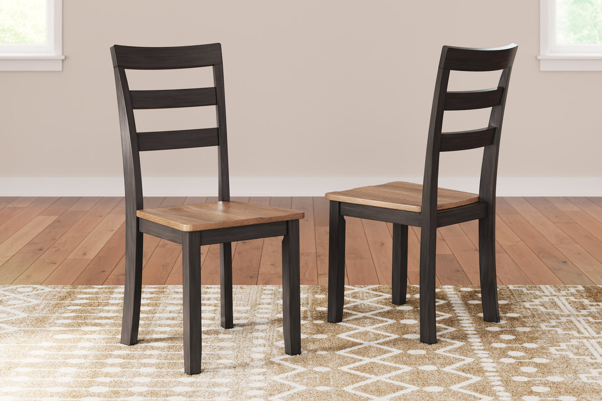 Furniture City Biloxi - Ashley Furniture - Gesthaven Dining Room - Dining Chair (Set of 2) / Natural/Brown - D396-01X2