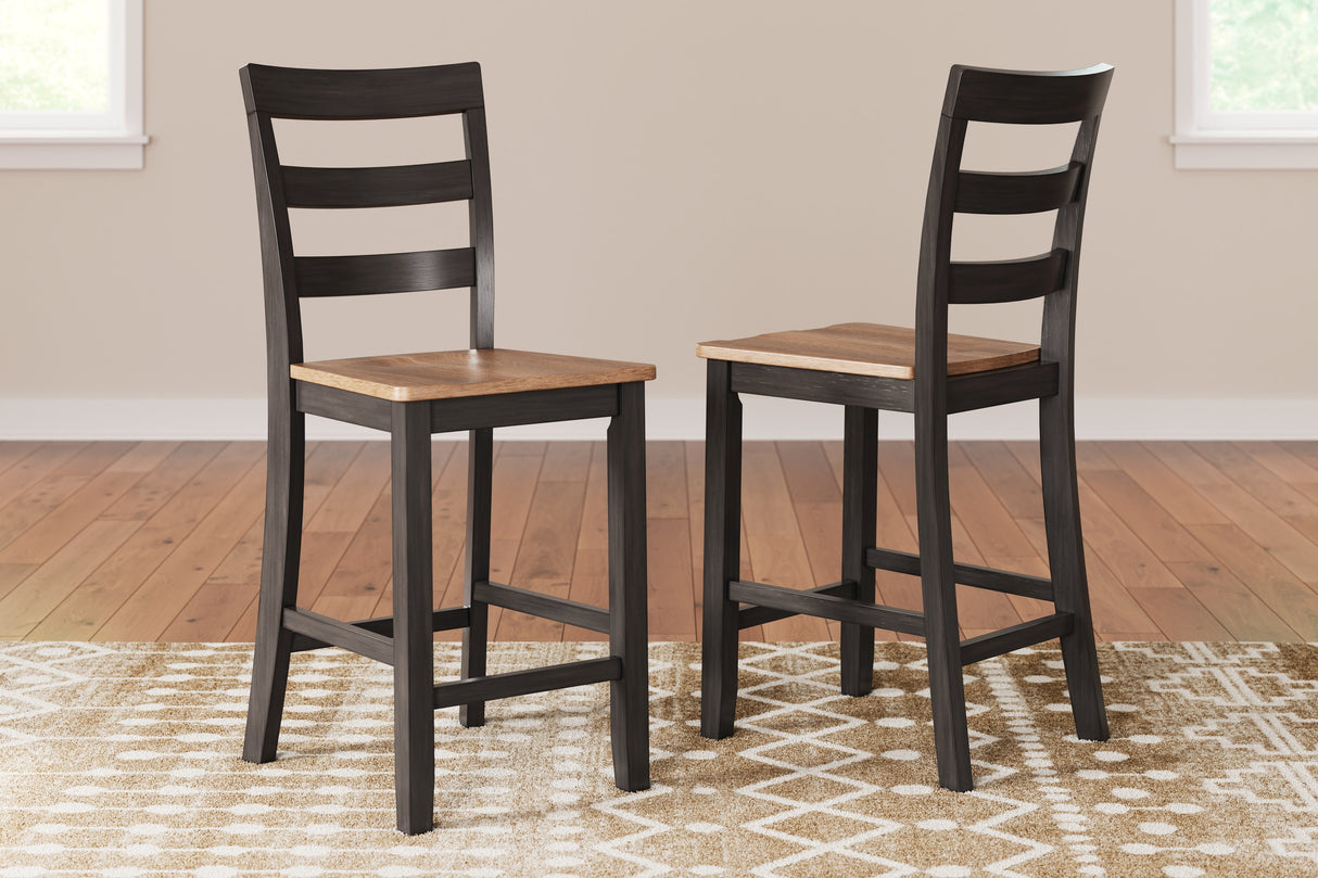 Furniture City Biloxi - Ashley Furniture - Gesthaven Dining Room - Counter Height Barstool (Set of 2) / Natural/Brown - D396-124X2