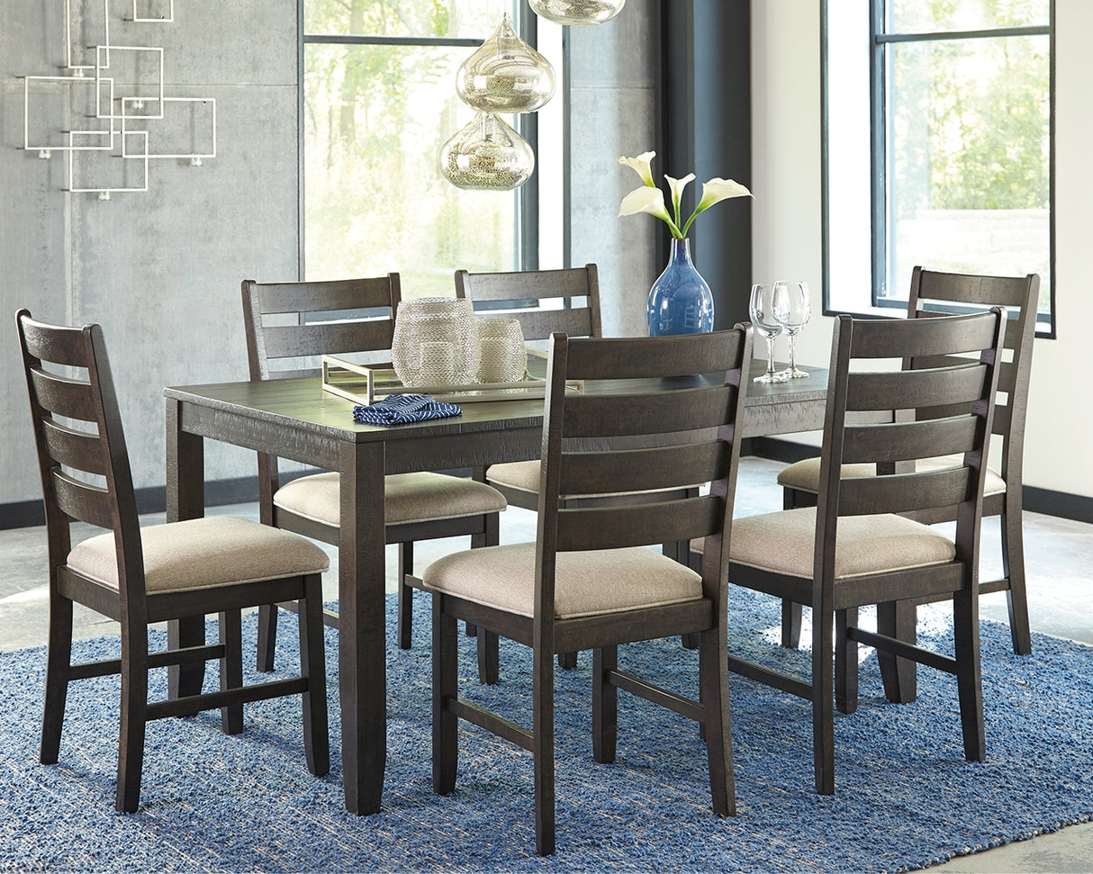 Furniture City Biloxi - Ashley Furniture - Rokane Dining Room - Dining Room Table Set (7/CN) / Brown - D397-425