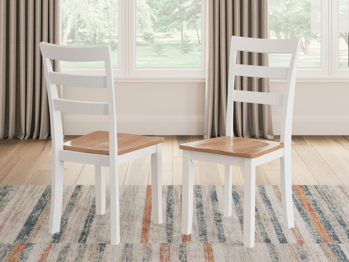 Furniture City Biloxi - Ashley Furniture - Gesthaven Dining Room - Dining Chair (Set of 2) / Natural/White - D398-01X2
