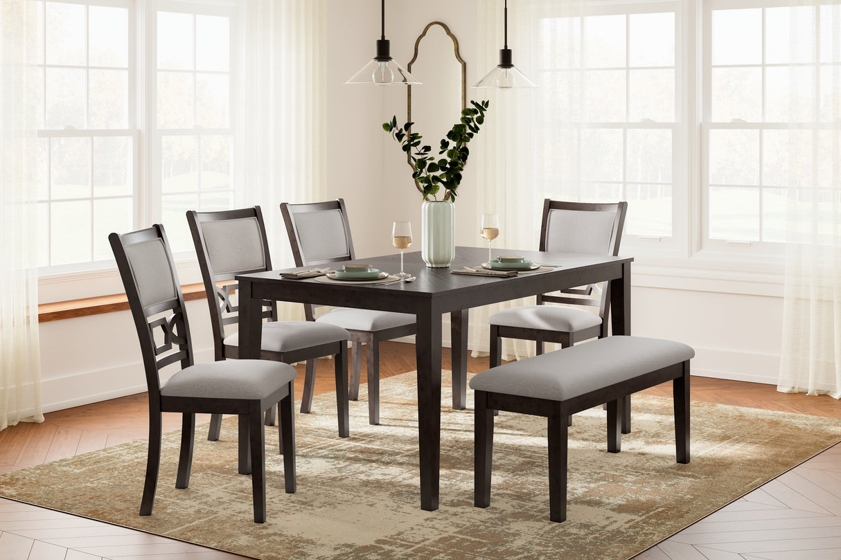 Furniture City Biloxi - Ashley Furniture - Langwest Dining Room - Dining Room Table Set (6/CN) / Brown - D422-325
