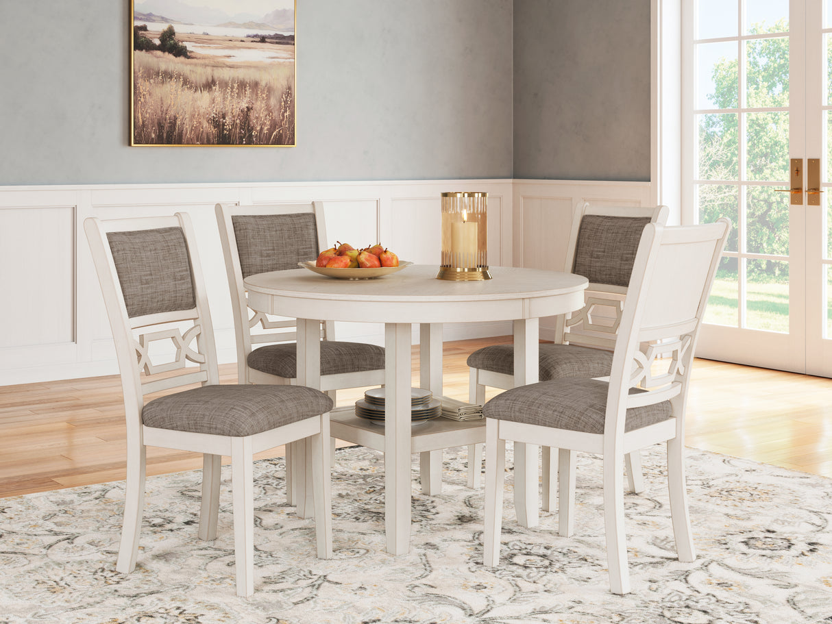 Furniture City Biloxi - Ashley Furniture - Erinberg Dining Room - Dining Room Table Set (5/CN) / Antique White - D423-225