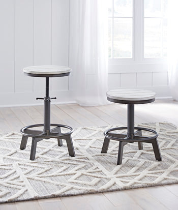 Furniture City Biloxi - Ashley Furniture - Torjin Dining Room - Counter Height Stool (Set of 2) / Vintage White - D440-224X2