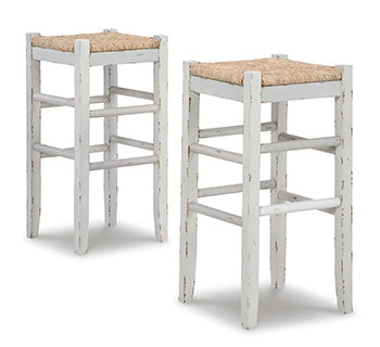 Furniture City Biloxi - Ashley Furniture - Mirimyn Dining Room - Bar Height Bar Stool (Set of 2) / White - D508-230X2