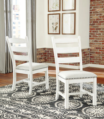 Furniture City Biloxi - Ashley Furniture - Valebeck Dining Room - Dining Chair (Set of 2) / Beige/White - D546-01X2
