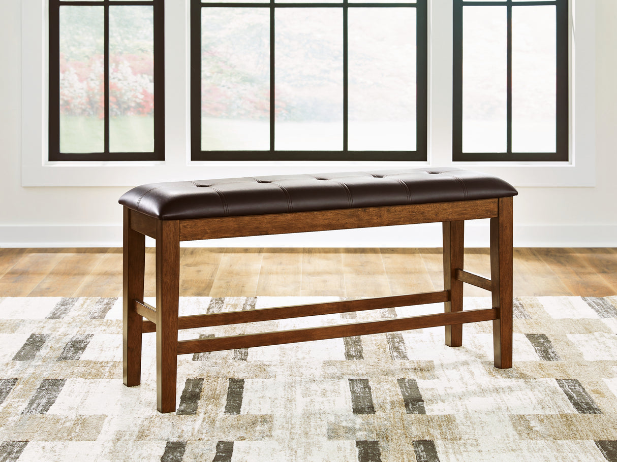Furniture City Biloxi - Ashley Furniture - Ralene Dining Room - DBL Counter UPH Bench (1/CN) / Medium Brown - D594-09