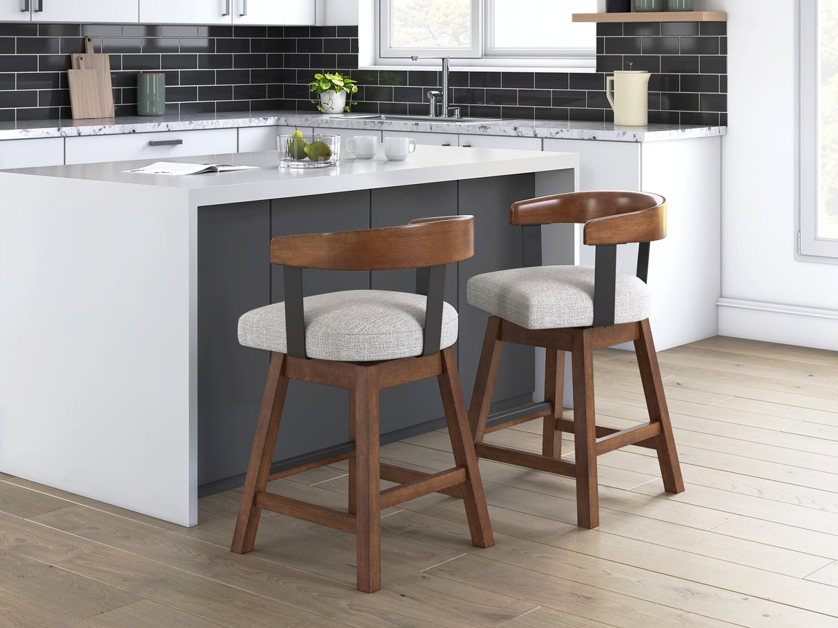 Furniture City Biloxi - Ashley Furniture - Ralene Dining Room - Counter Height Barstool (Set of 2) / Medium Brown - D594-224X2