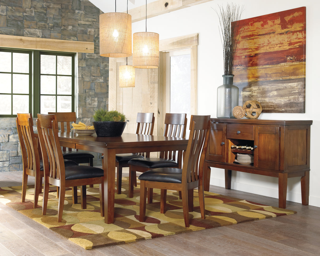 Furniture City Biloxi - Ashley Furniture - Ralene Dining Room - RECT DRM Butterfly EXT Table / Medium Brown - D594-35